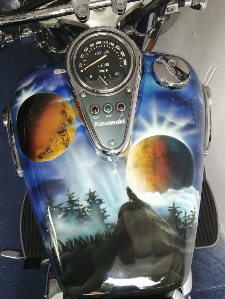 Airbrush Custom Painting Motorrad Airbrush Design Berlin